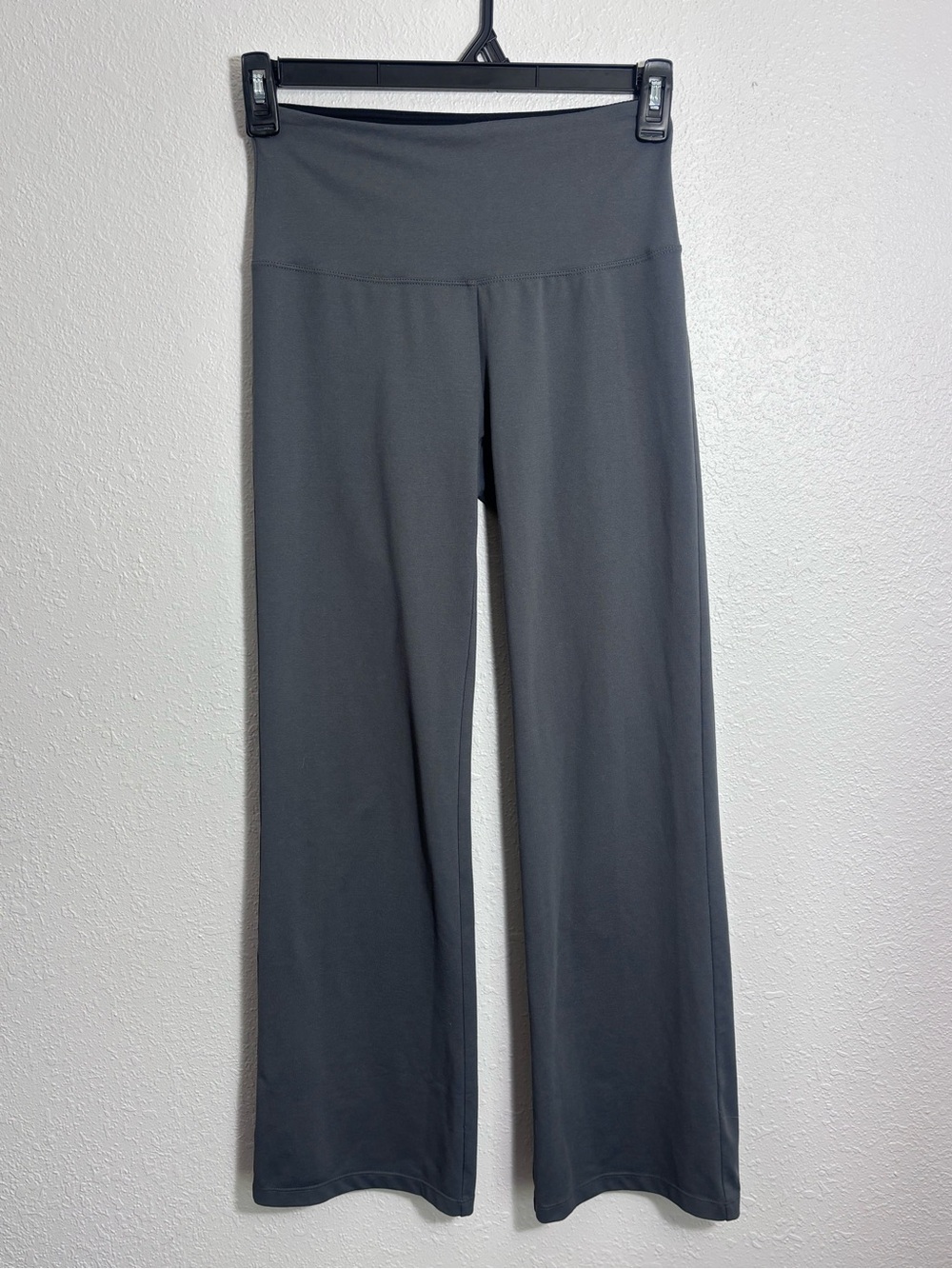 High-Waist Wide-Leg Yoga Pants — Dark Gray